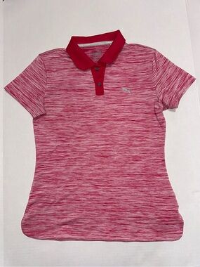 Women’s Puma Golf Tuck Stitch Polo XS Pink Dry Cell Tech UPF 30+ Sporty